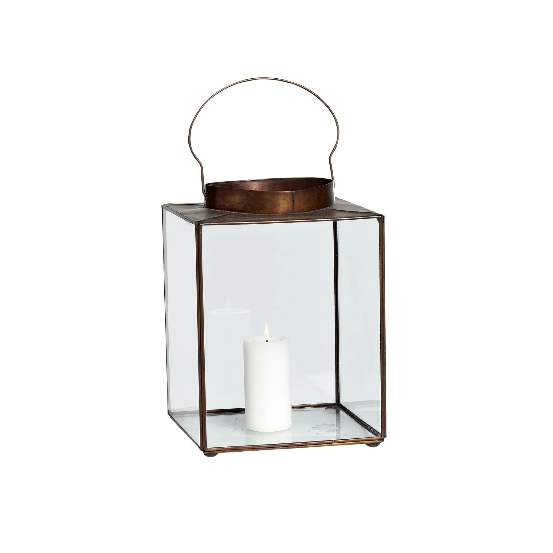 Hubsch Interior Linterna pequeña Panorama BRONZE
