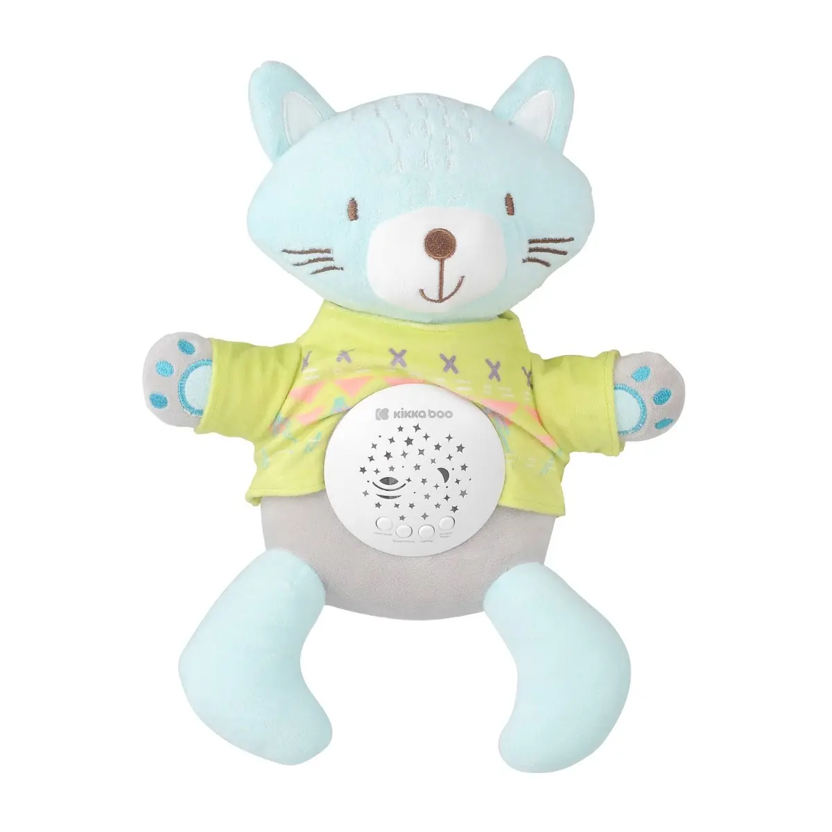 Kikkaboo Peluche musical con proyector de luz The Cat BLUE