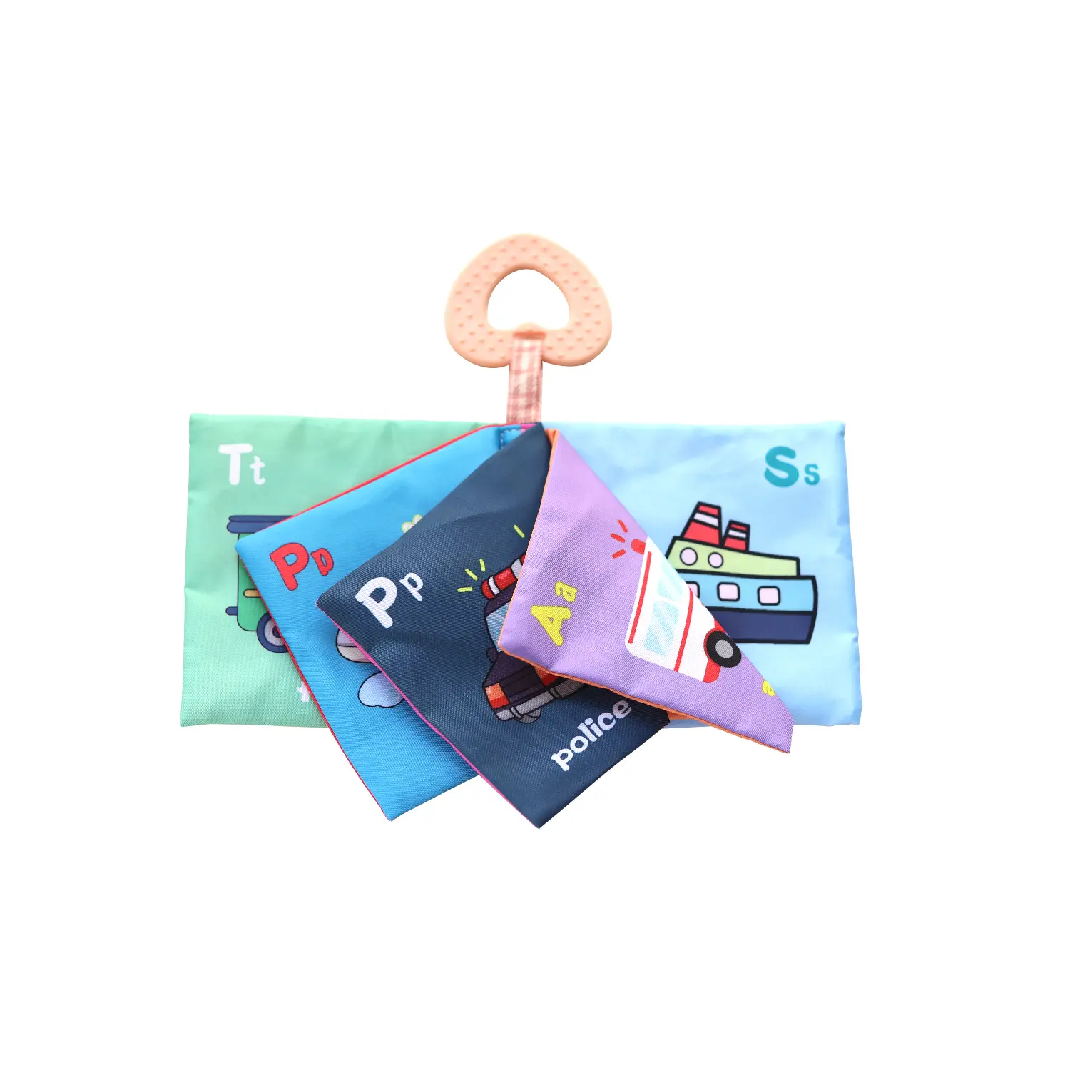 Kikkaboo Libro de tela para niños con anillo de dentición Colas de Jungly GREEN