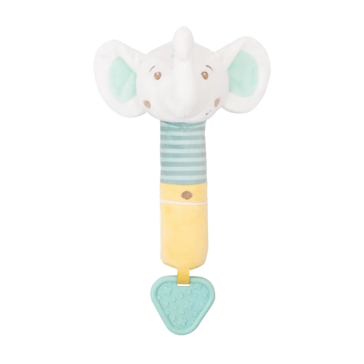 Kikkaboo Sonajero con anillo de dentición Elephant Time GREEN