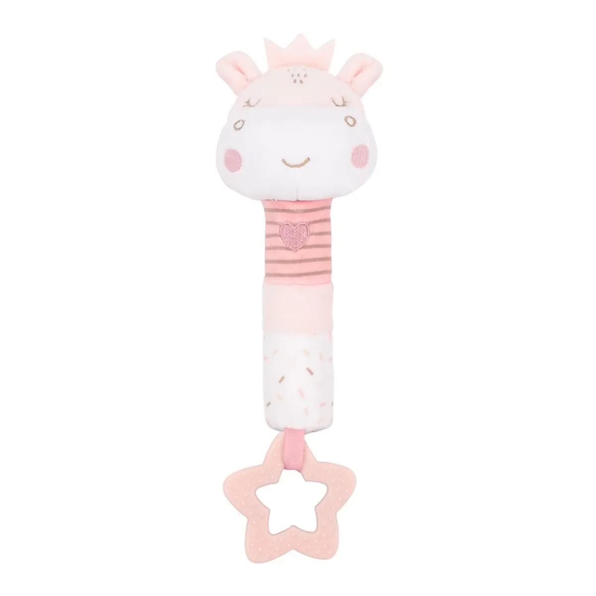 Kikkaboo Sonajero con chupon Hippo Dreams PINK