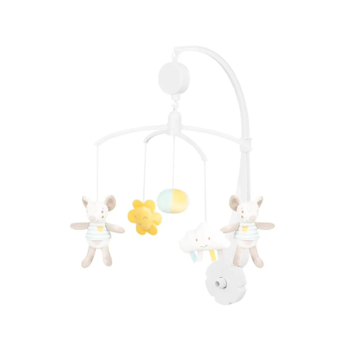 Kikkaboo Peluche con móvil musical Joyful Mice (x12) WHITE