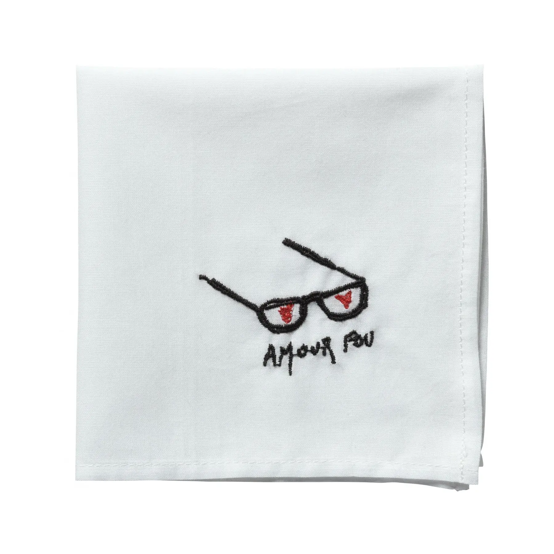 La Cerise sur le Gâteau Paño de cocina pañuelo Hankie Amour WHITE