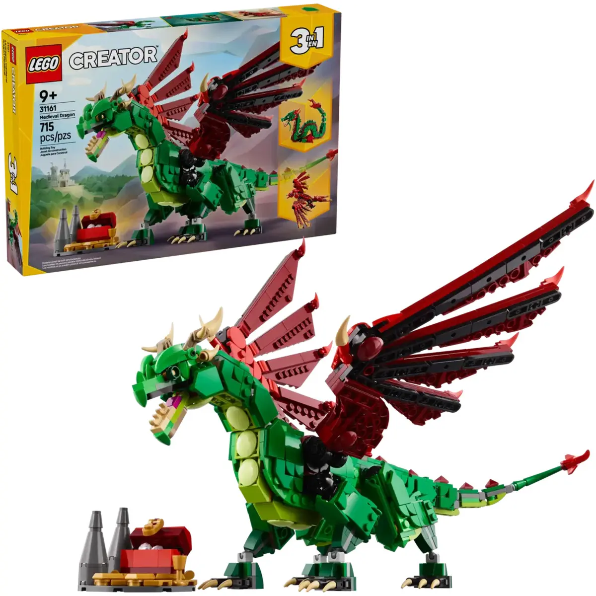 Lego Conjuntos de edificios Le dragon médiéval RED