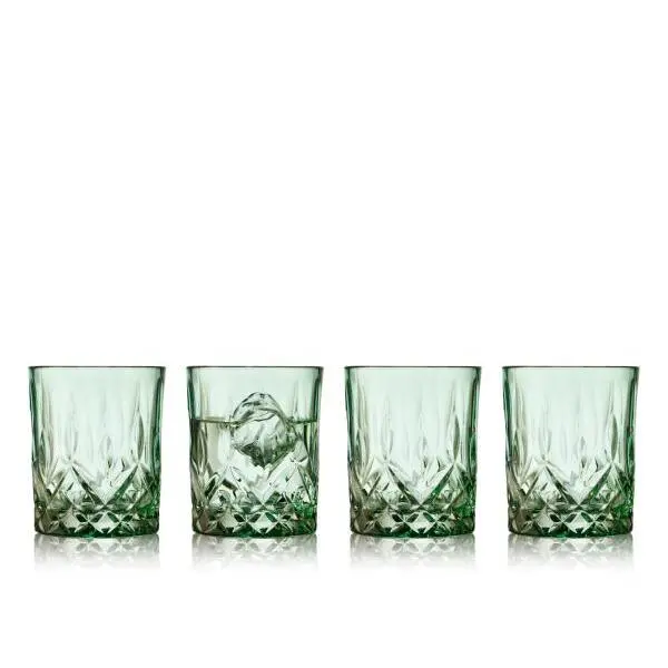 Lyngby Glas Copa de whisky Sorrento (x4) GREEN