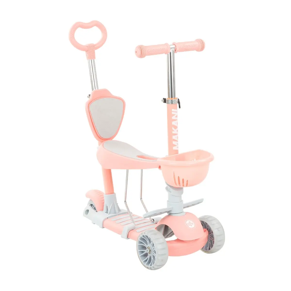 Makani Patinete 4 en 1 para niños Candy PINK