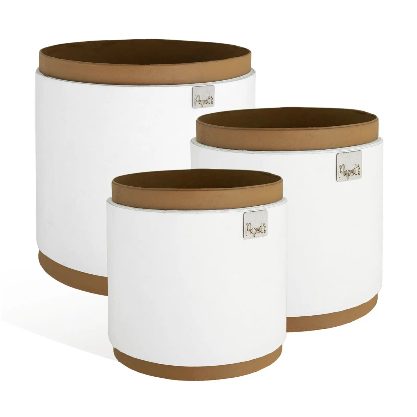 Papot’s Juego de 3 macetas Sérénité XXL (x3) WHITE