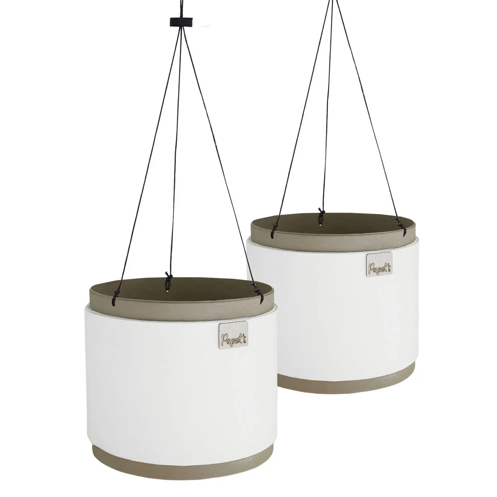 Papot’s Juego de 2 macetas colgantes Serenite (x2) BROWN