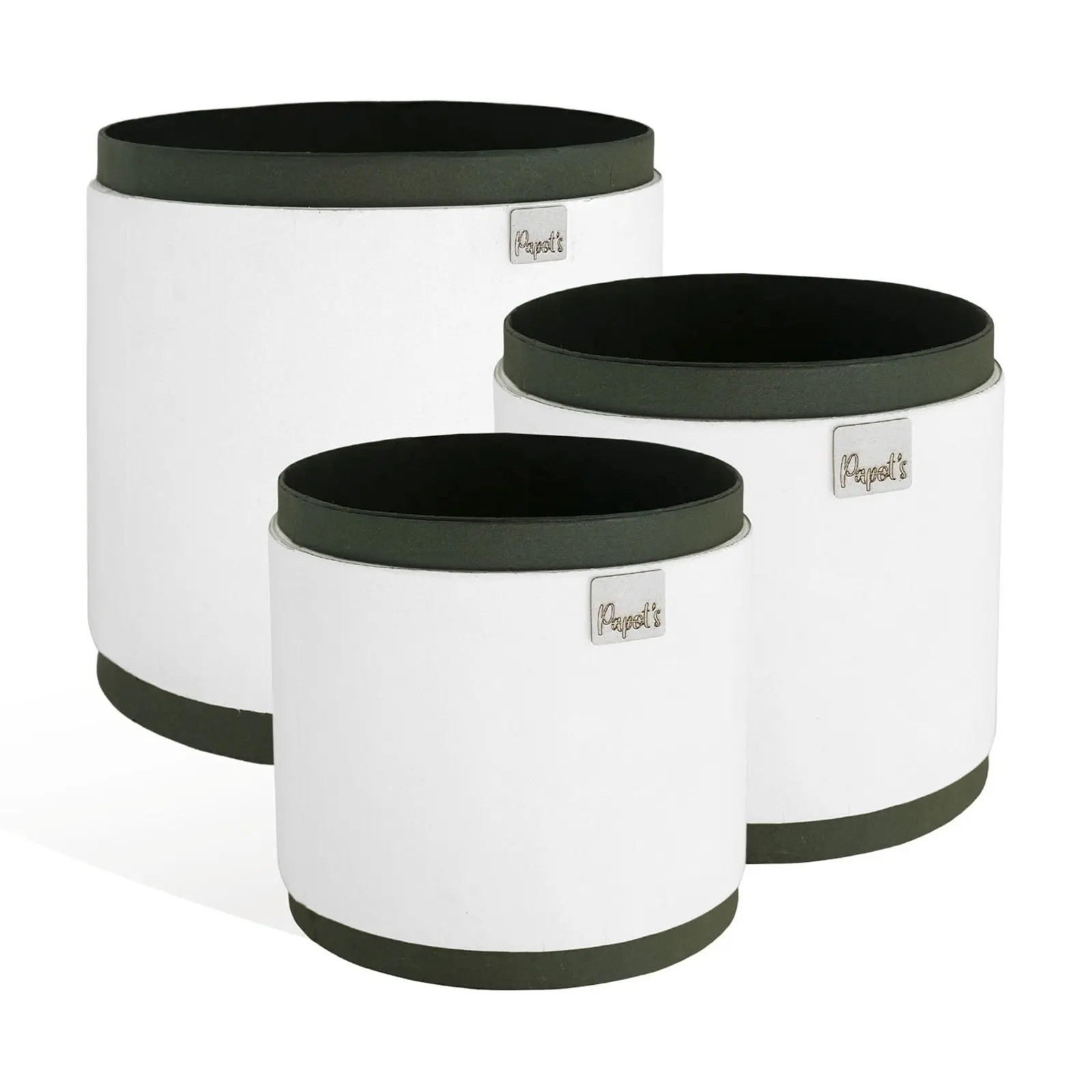 Papot’s Juego de 3 macetas Sérénité XXL (x3) GREEN