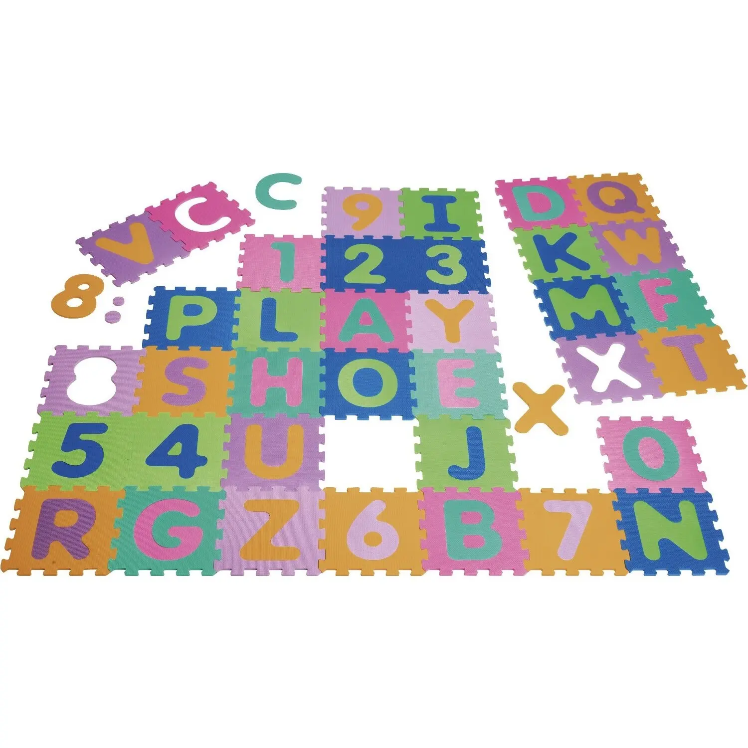 Playshoes Alfombra puzzle para niños Eva (x36) MULTICOLOR