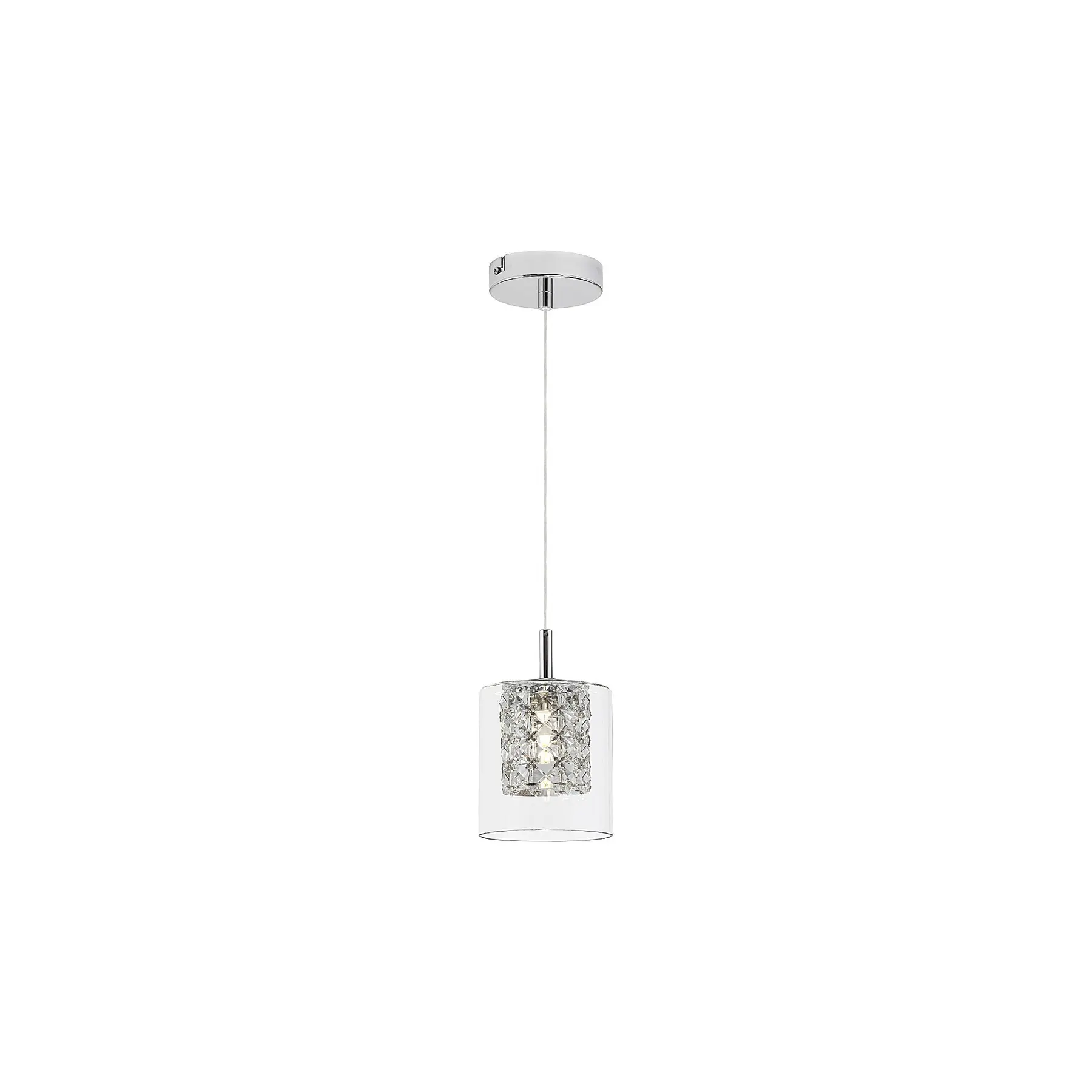 Rabalux Araña de cristal con decoración interior SILVER