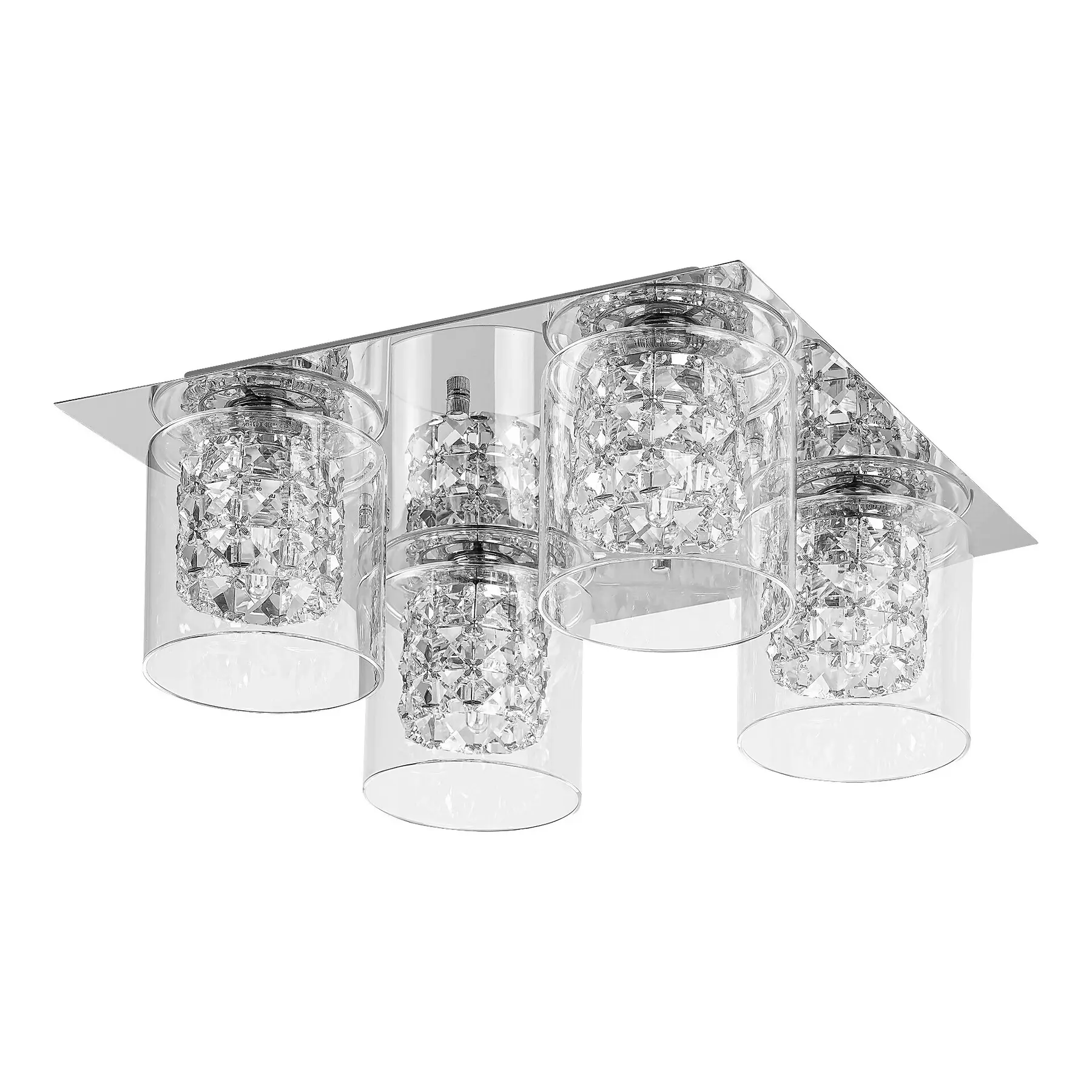 Rabalux Plafón interior con decoración de cristal Duchess SILVER