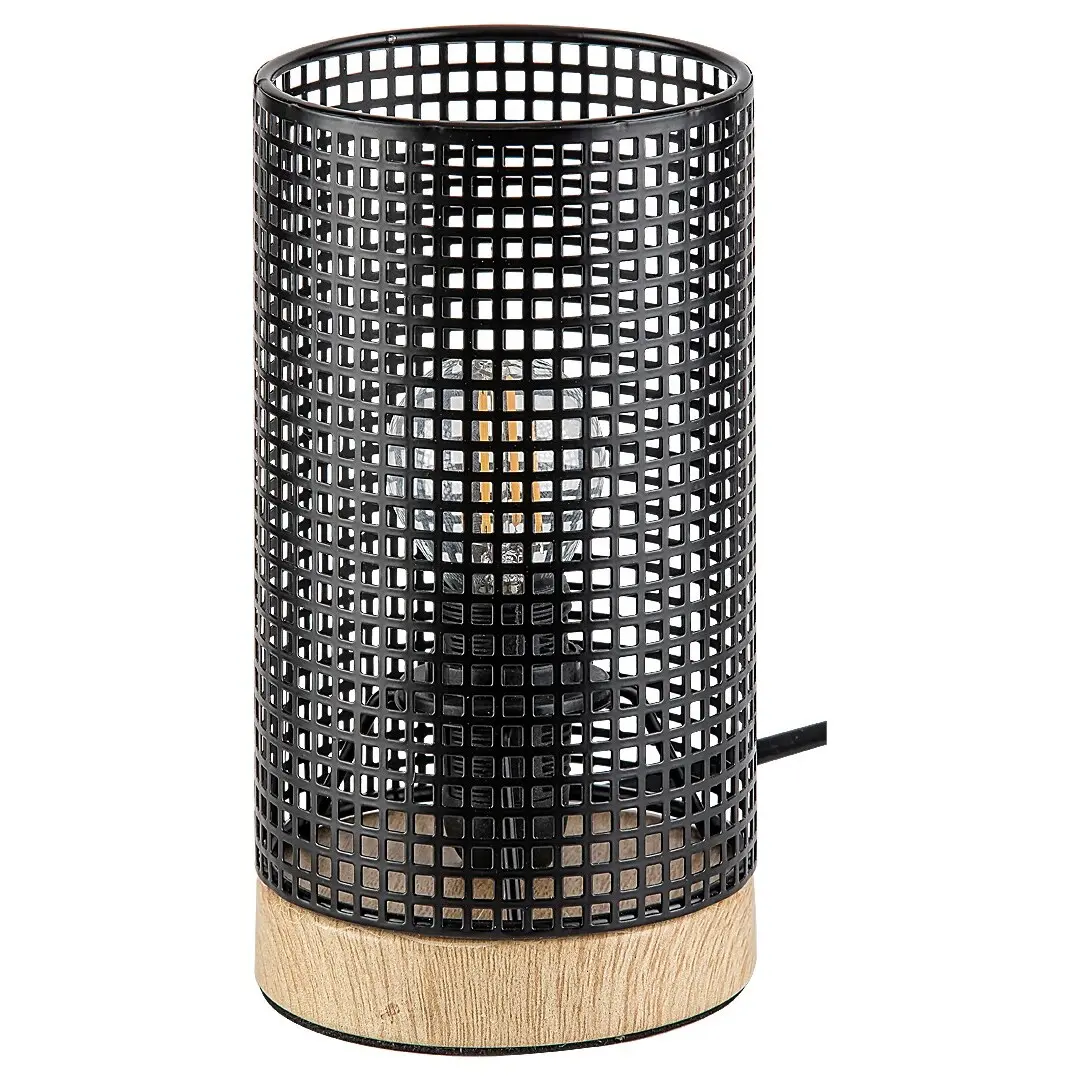 Rabalux Lámpara de sobremesa metálica de madera de haya pintada BLACK