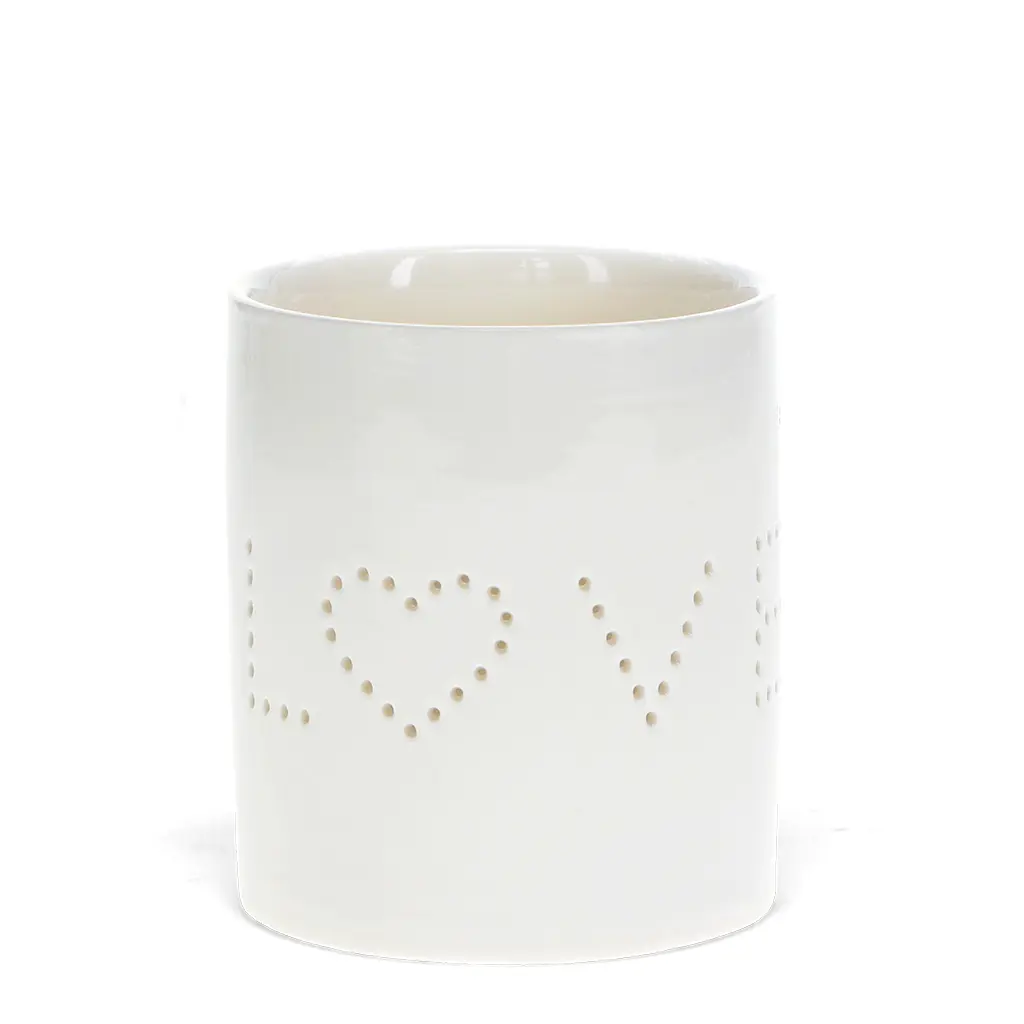 Rex London Tarro para velas Love WHITE