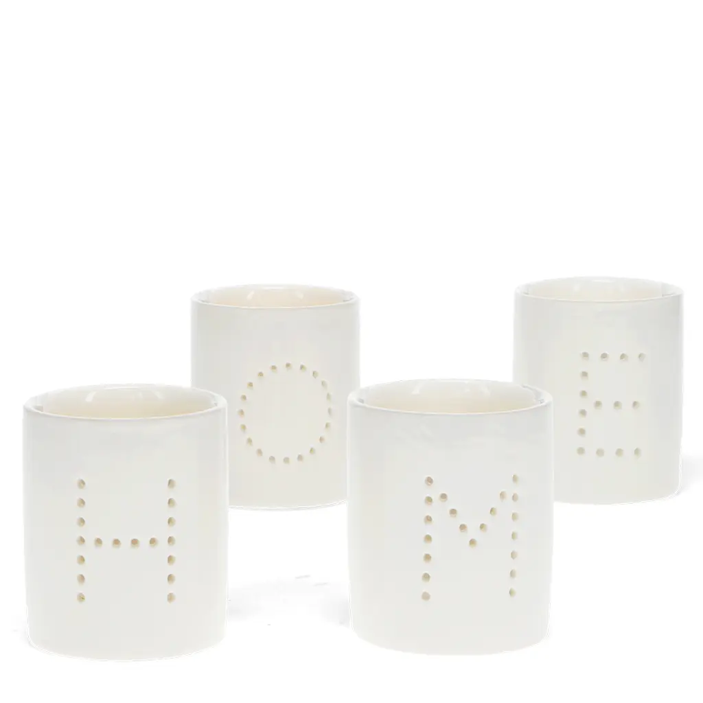Rex London Tarro para velas Home (x4) WHITE