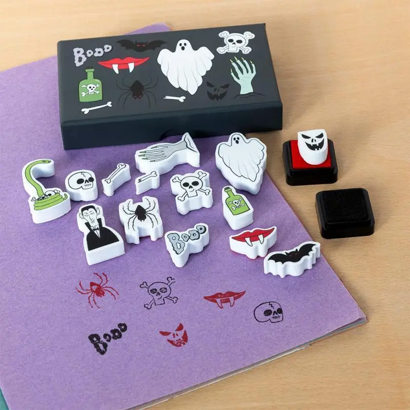 Rex London Conjunto de mini sellos Spooky BLACK
