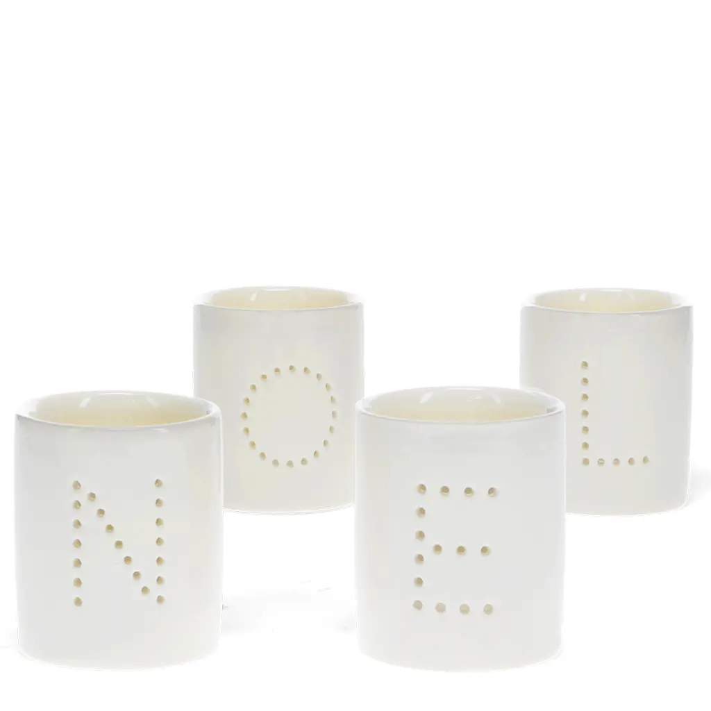 Rex London Tarro para velas Noel (x4) WHITE