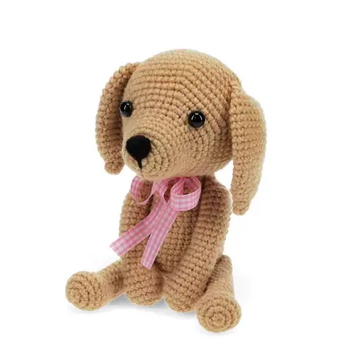 Rex London Kit de ganchillo de animalitos Puppy BROWN