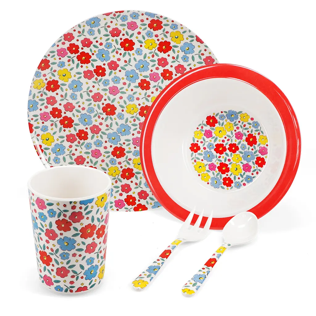 Rex London Plato de melamina para niños Tilde (x5) RED