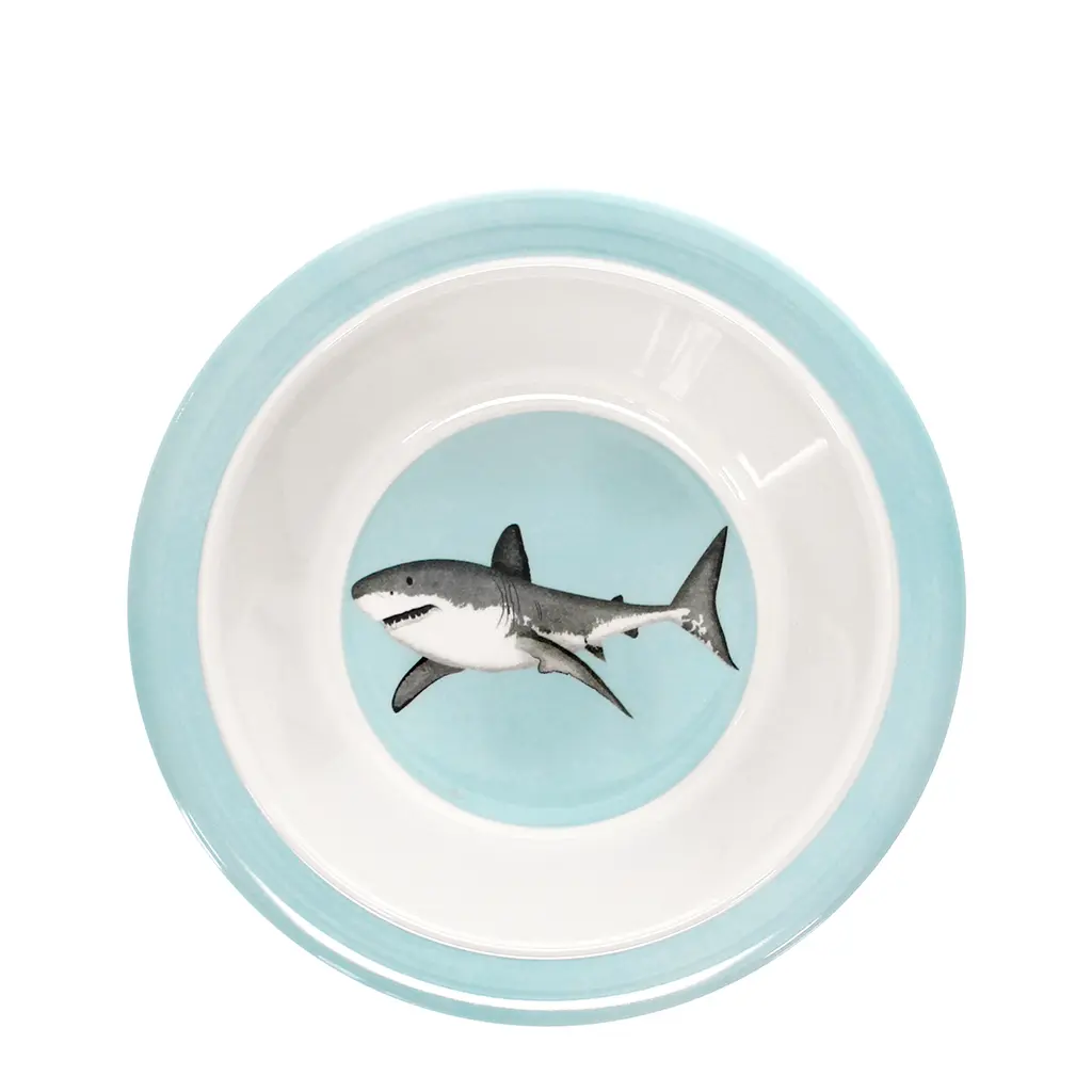 Rex London Bol de melamina para niños Sharks BLUE