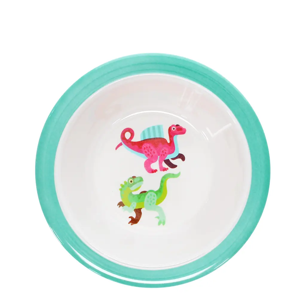 Rex London Bol de melamina para niños Dinos WHITE