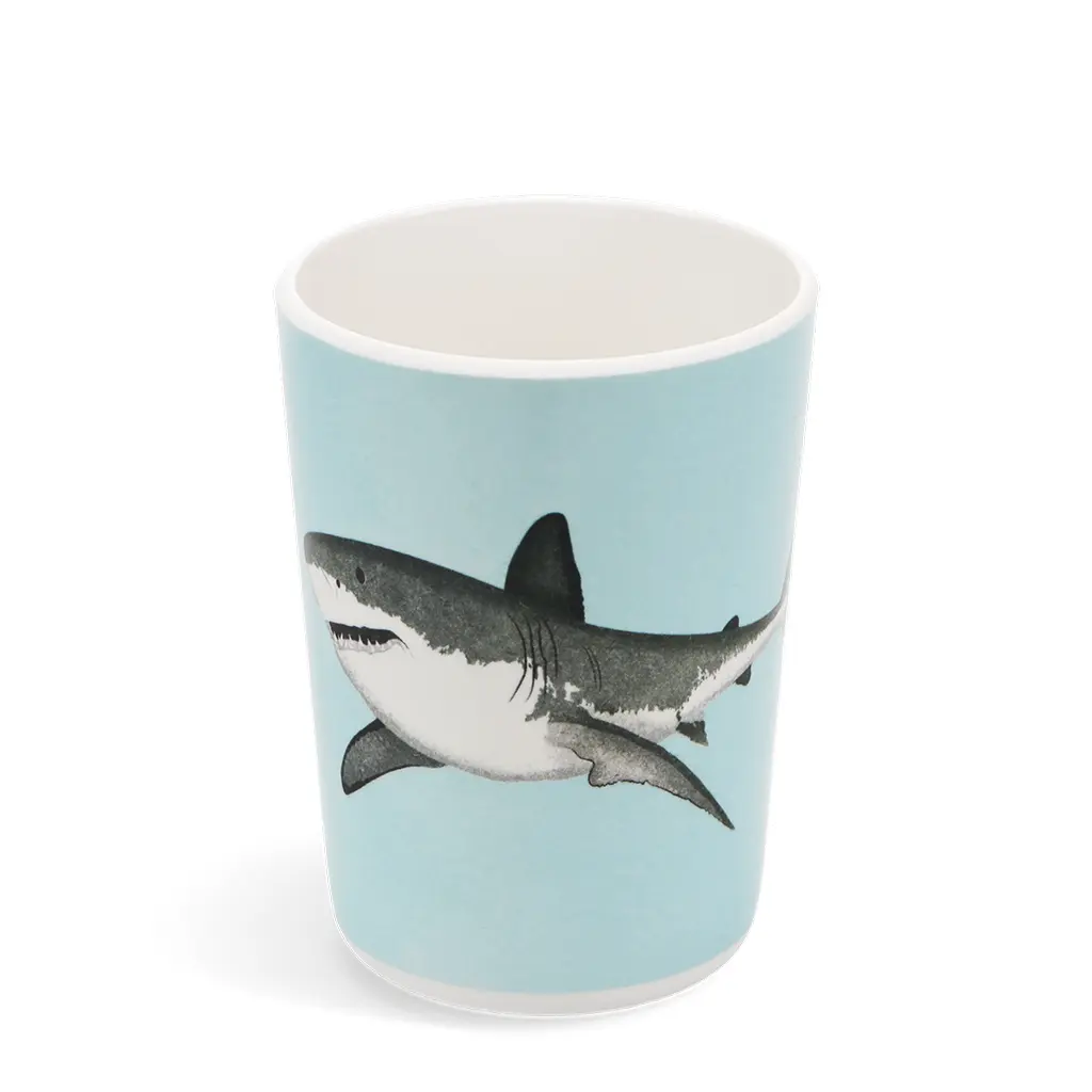 Rex London Vaso de melamina para niños Sharks BLUE