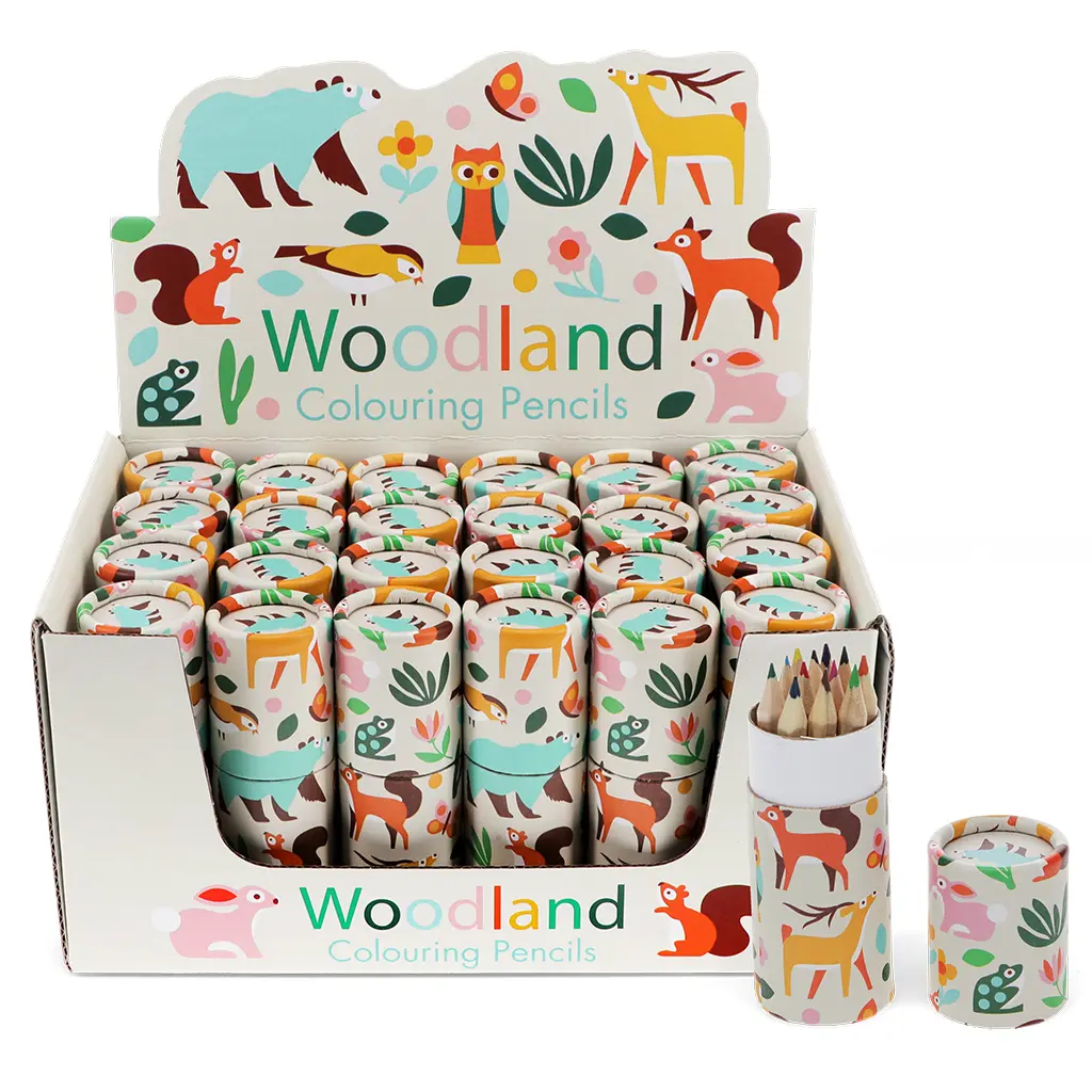 Rex London Tubo de lápices de colores Woodland BEIGE