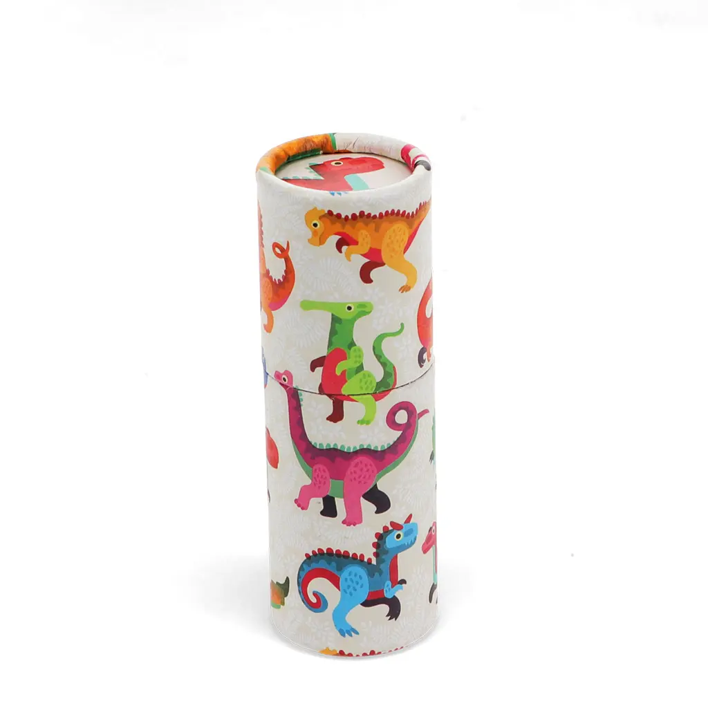 Rex London Tubo de lápices de colores Baby Dinos WHITE