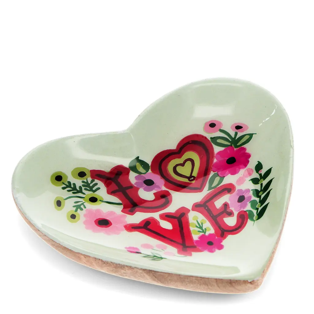 Rex London Organizador de mesa corazón Love GREEN
