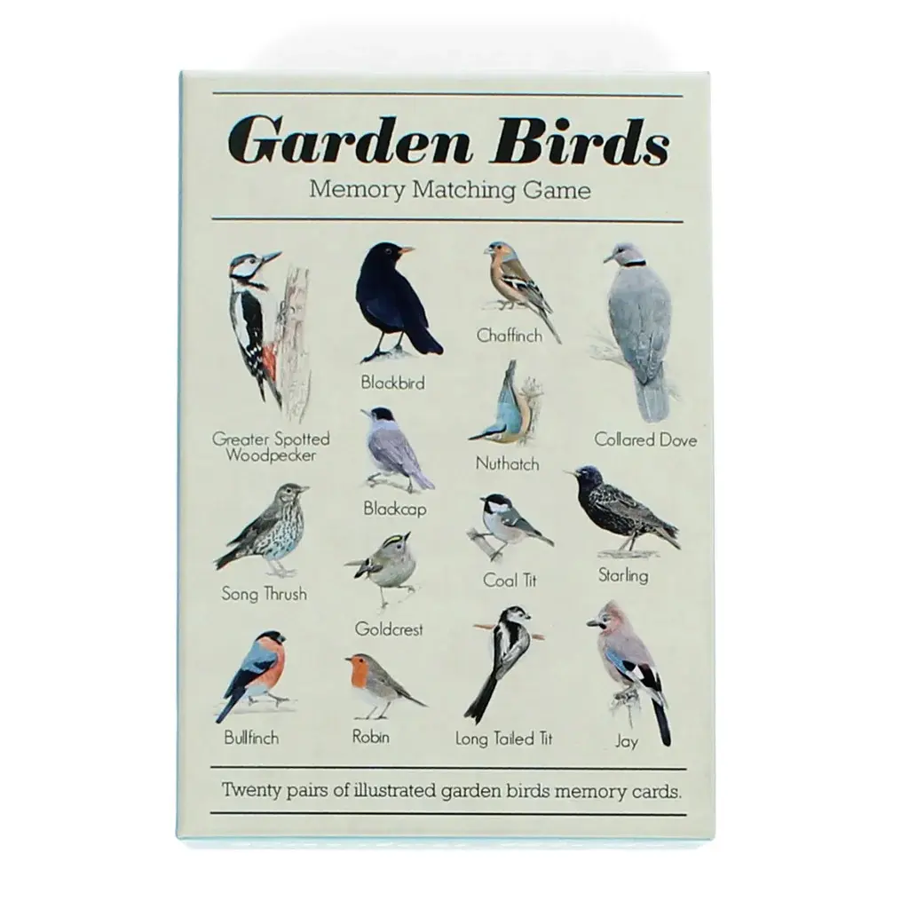 Rex London Juegos de estimulación de la memoria Garden Birds WHITE