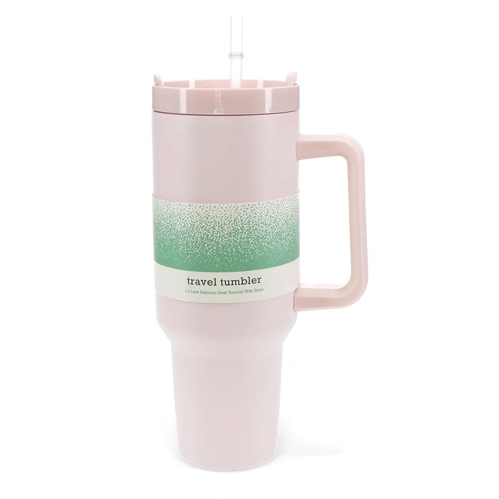 Rex London Vaso de viaje de acero PINK