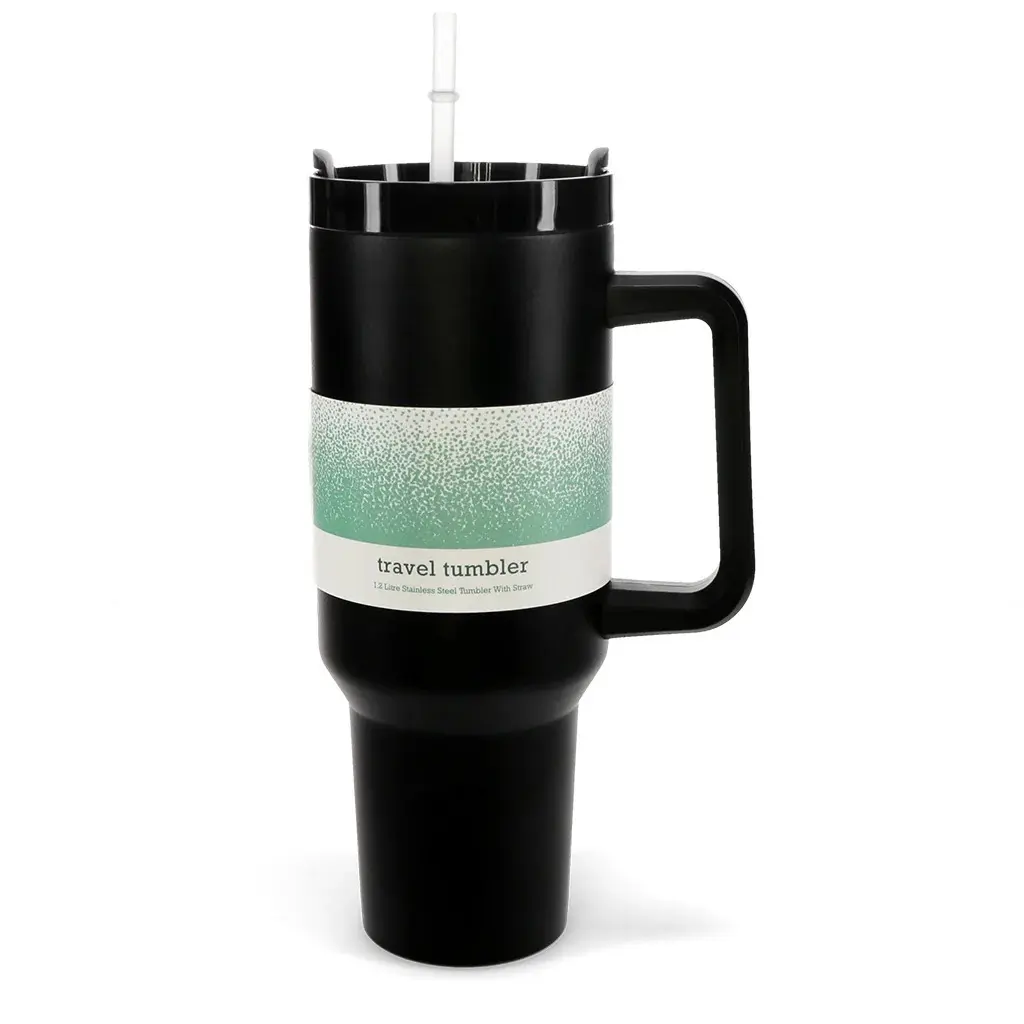 Rex London Vaso de viaje con asa BLACK