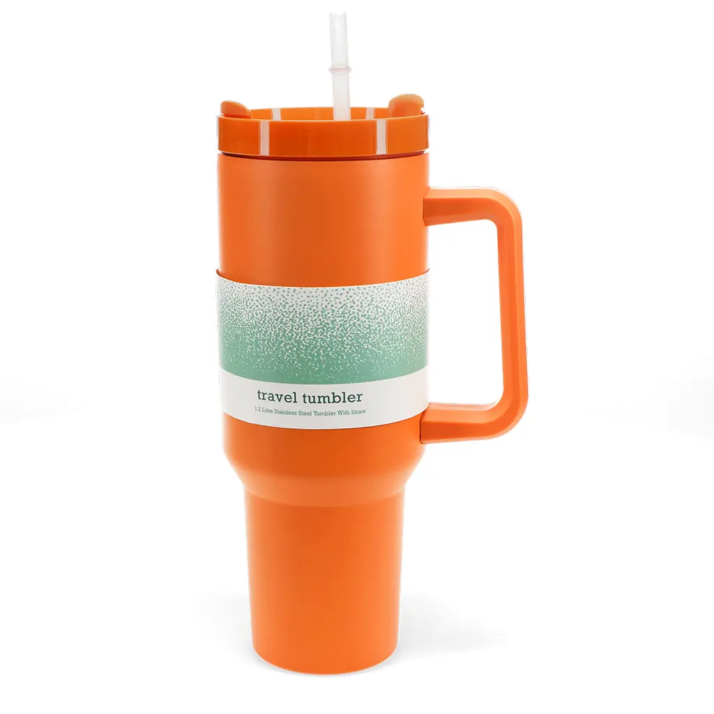 Rex London Vaso de viaje de acero ORANGE