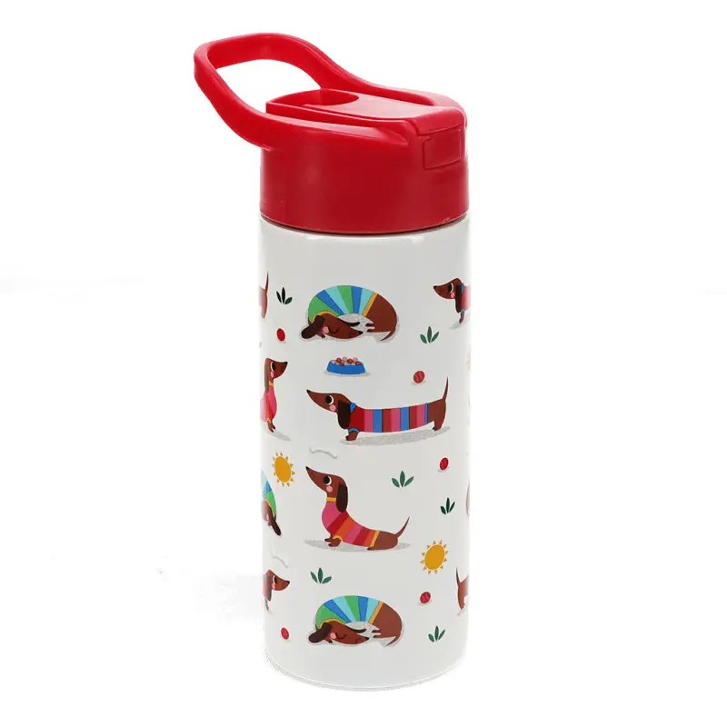 Rex London Botella para niños Sunny Sausage Dog RED