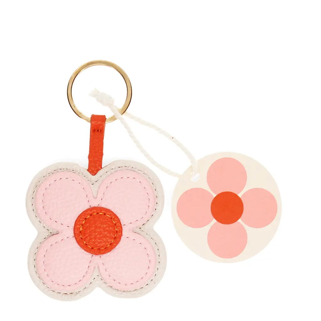Rex London Llavero Pink daisy BEIGE