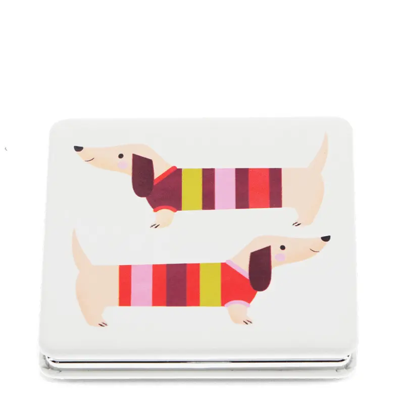 Rex London Espejo de bolsillo cuadrado WHITE