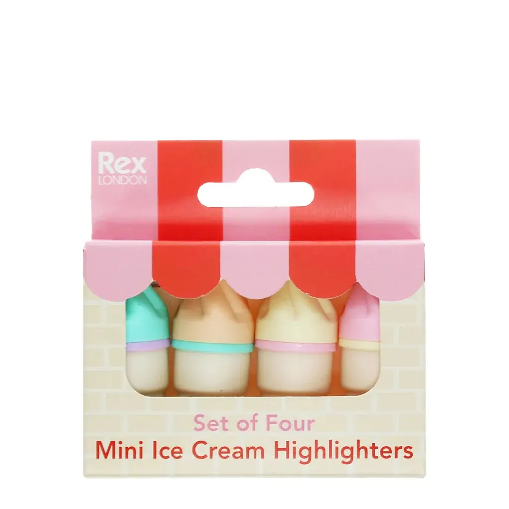 Rex London Mini subrayador Ice cream (x4) MULTICOLOR