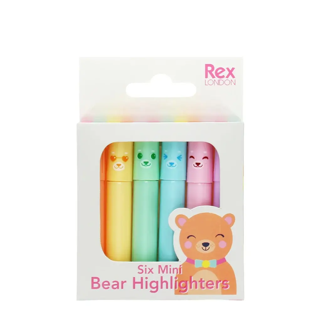 Rex London Mini subrayador Bear (x6) MULTICOLOR
