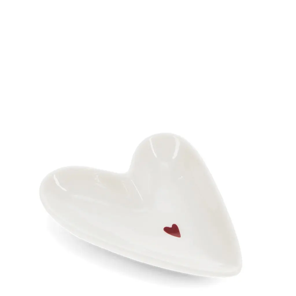 Rex London Mini vide-poche de cerámica Heart WHITE