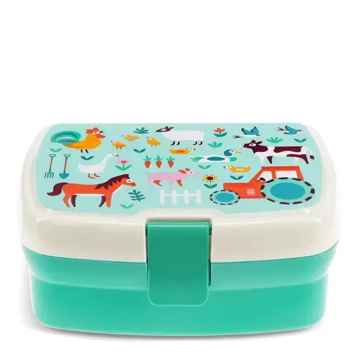 Rex London Fiambrera con bandeja Farmyard MULTICOLOR