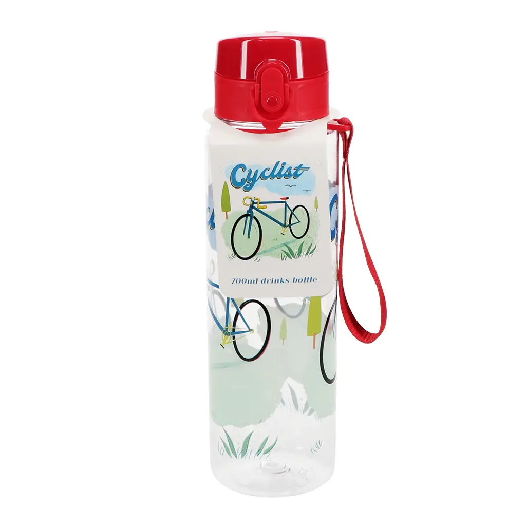 Rex London Botella con tapa de botón-pulsador Cyclist WHITE