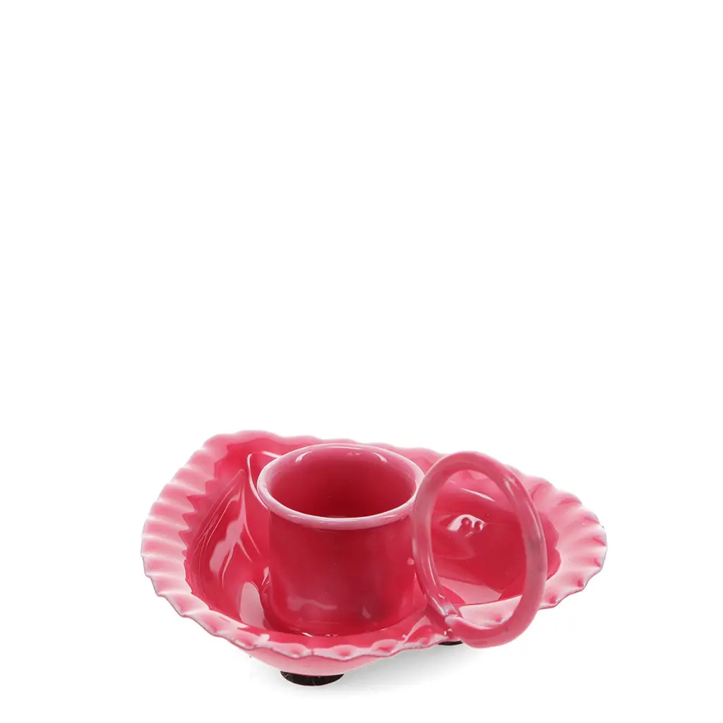 Rex London Portalámparas de corazón en esmalte PINK