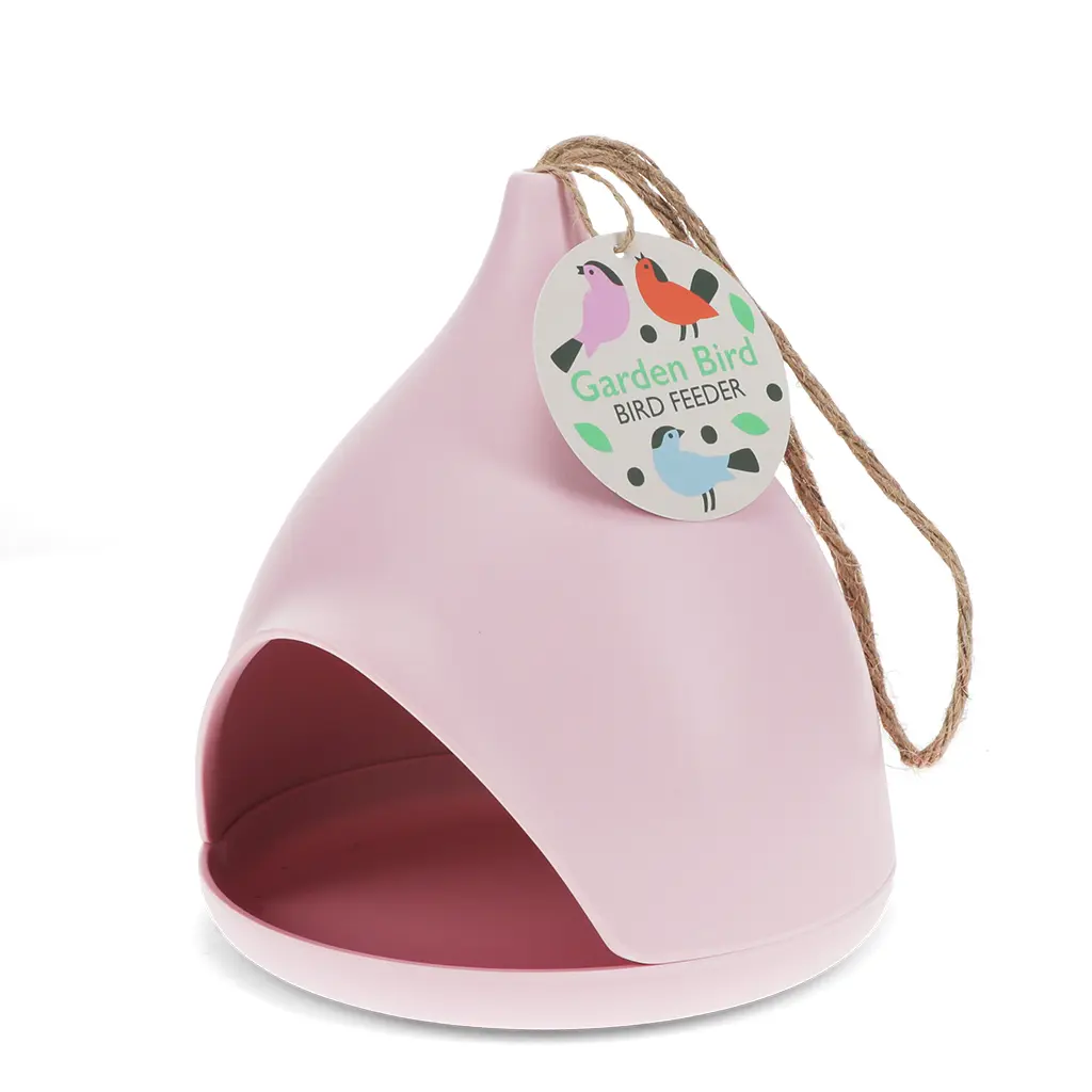 Rex London Comedero para pájaros de fibra de bambú para niños PINK