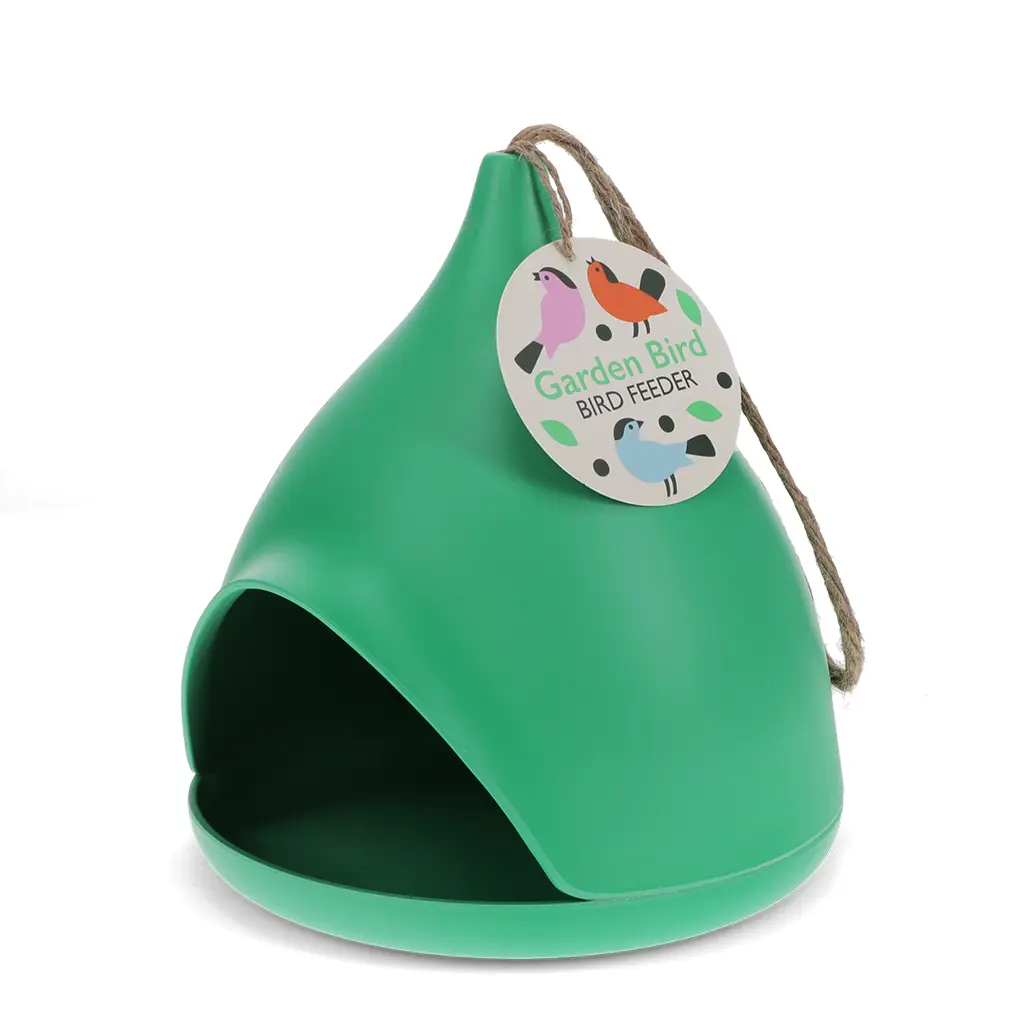 Rex London Comedero para pájaros de fibra de bambú para niños GREEN