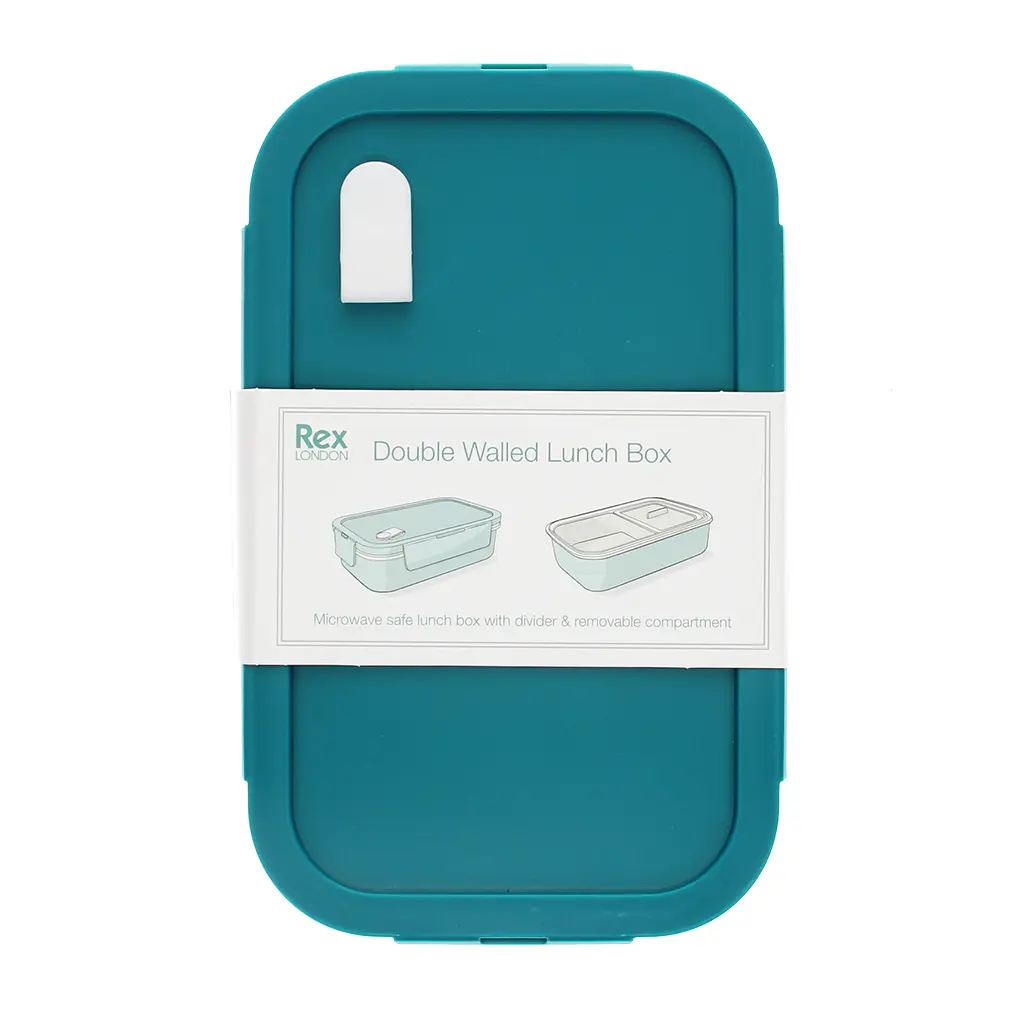 Rex London Tupperware de doble pared con separador BLUE