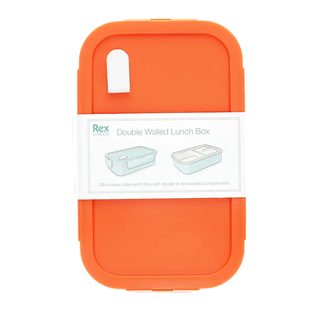 Rex London Tupperware de doble pared con separador ORANGE