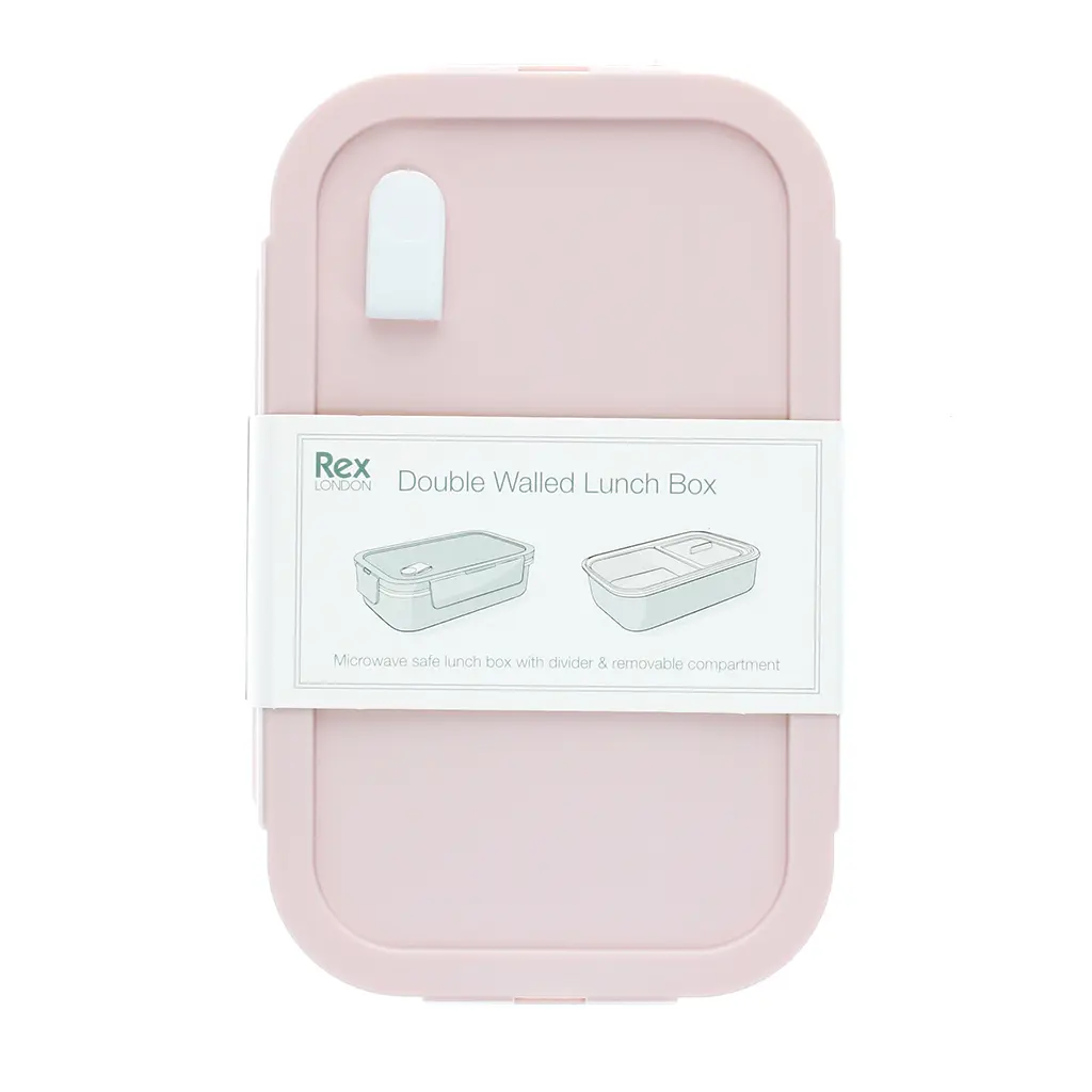 Rex London Tupperware de doble pared con separador PINK