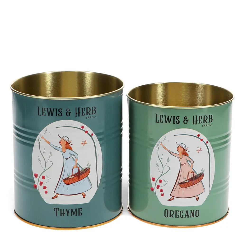 Rex London Caja de almacenamiento Lewis and Herb (x2) GREEN
