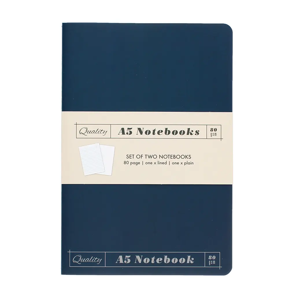 Rex London Bloc de notas A5 (x2) ORANGE