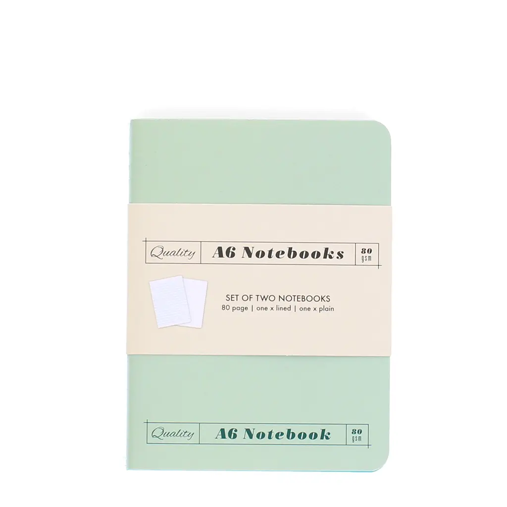 Rex London Bloc de notas A6 (x2) GREEN